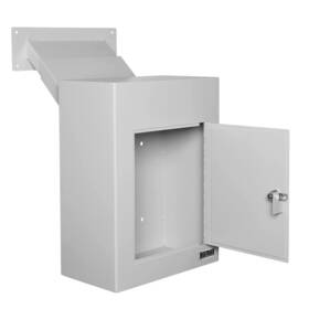 D700-gy Durabox D700 Through The Wall Drop Box Tubular Key Locking Secure Mailbox With Adjus