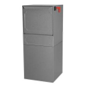 Dvu0050-2 Dvault Parcel Protector Vault Gray Post/column Mount Locking Mailbox With Mail