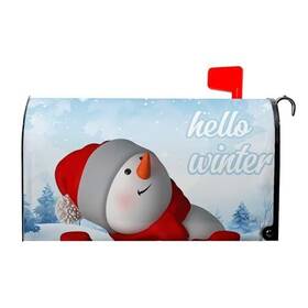 Cxy242 Dzg Hello Winter Mailbox Covers Magnetic Snowman Cover Decor