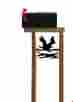 Eagle151 Unbranded Bald Eagle Cedar Log Mailbox Post-eagles-clingermans Wildlife Decor
