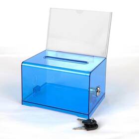Edlike 735280833757 Donation Ballot Box With Lock - Secure Suggestion Perfect For Business Ca