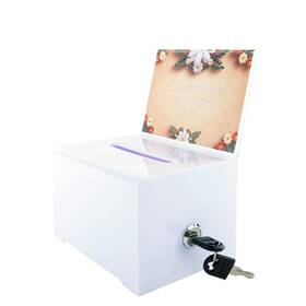 Edlike 735280833764 Donation Ballot Box With Lock - Secure Suggestion Perfect For Business Ca
