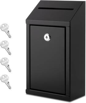 Eienhoshi 313041256238 Metal Donation Box With Lock Wall Mounted Suggestion 4 Iron
