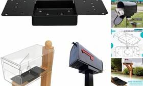 Elaraberry Yol-elaraberry-1128 Mailbox Mounting Bracket Universal Plate For Post Mount Mailboxes 4x4 Wood Or