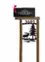 Elk151p Unbranded Elk Rustic Cedar Log Mailbox Post-clingermans Wildlife Decor