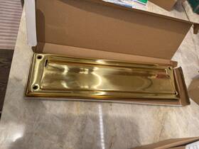 22804 Emtek New Still In Box Solid Brass Mail Slot Polished Model #22804