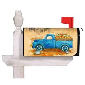 Evergreen 053648567473 Pumpkin Farm Truck Mailbox Cover Standard Size