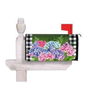 Evergreen 053648567589 Hydrangea Checks Mailbox Cover Standard Size