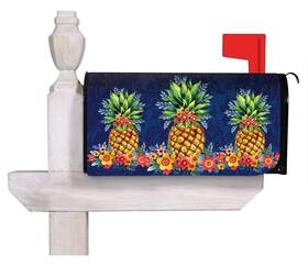 Evergreen 053648567688 Boho Pineapple Mailbox Cover Standard Size