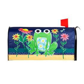 Evergreen 053648568425 Welcome Friends Frogs Mailbox Cover Standard Size