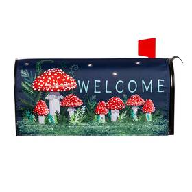 Evergreen 053648568531 Welcome Friends Mushroom Mailbox Cover Standard Size