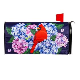Evergreen 053648568548 Red Cardinal And Hydrangeas Mailbox Cover Standard Size