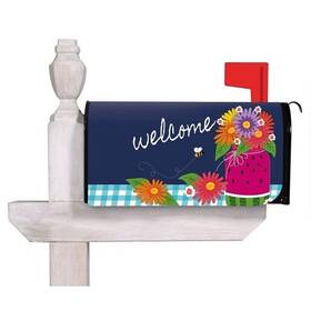 56703 Evergreen Flag & Garden Watermelon Mason Jar Mailbox Cover