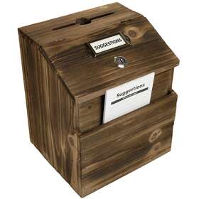 Egp-hd-0161 Excello Global Products Rustic Suggestion Box With Lock Includes Pads Cards