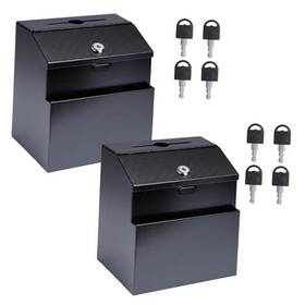 Fnt051 F.n.t. Corporation Suggestion Box With Slot Pack Donation 4 Keys Wall Mounted Key Drop 2