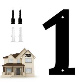 Fadaat 749350935869 10.6 Inch Large House Numbers Modern Floating For Outside Metal N
