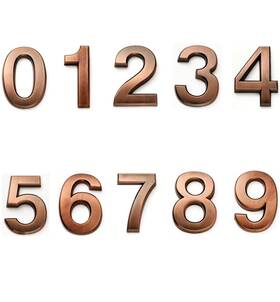 Q-15b Fanxus 1.5 Inch Mailbox Numbers Self Stick 3d Door -1 Set Bronze
