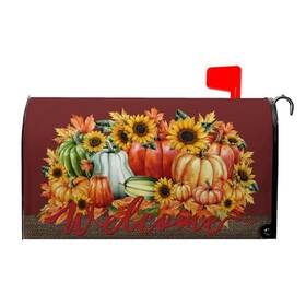 Kjsd102 Farg Autumn Fall Pumpkin Mailbox Covers Magnetic Thanksgiving Harvest Welcome