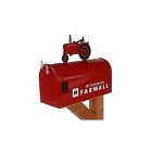 Farmall Tractor Post Letter Steel Red Vintage Mail Mailbox
