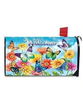 Mc005 Fazkar Spring Summer Mailbox Covers Magnetic Standard J Welcome Flowers And Butterfly