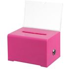 Fba637pnk Adir Corp Acrylic Donation Ballot With Lock Coin 815236014864