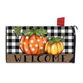 Fbcoo 734730959542 Welcome Fall Pumpkin Mailbox Cover Magnetic Standard Size 20.5 Inch X 18 Autumn