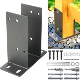 Fen-02 Fenflaie 2pcs Stainless Steel Post Base 4 Inch X4 Actual 3.6 X3.6 Concrete Support Anc