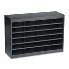 Saf9211blr Fiberboard 24 Sorter Stor Safco Black Steel Sections -