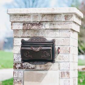 H12.25 Fine Art Lighting 657664530048 Sb12n Wall Mounted Mailbox Cast Aluminum L17.5x W5.3x Vintage Bronze