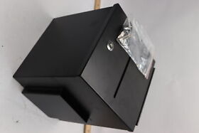 Fixture Displays Ballot Donation Suggestion Box Black Metal 8.6inch.w X 9.4inch.h 8inch.d