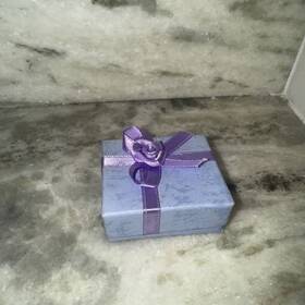 100714 Fixturedisplays Wholesale Blue Wedding Ring/ Earring Jewelry Display Gift Box Case Fast Ship