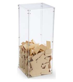 Rtn13192 Fixturedisplays Returned Item Clear Acrylic Donation Stand Fundraising Tithing Box Display