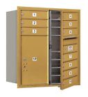 3709d-10gfu Fl 34in Horiz Usps Salsbury Gold 11dr Industries Mailbox