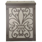 Art-24-bk Fleur Wall Mount Panel Verticle Lis Mailbox-bronze Nickel Shadowbox Art