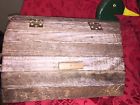 Folk Vtg Mallard Art Bird Crate Duck Wood Bread Mail Canister Antique