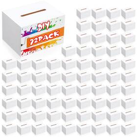 Weg-fullhawl-1682 Fullhawl 48 Pack Ballot Raffle Box White Suggestions Donations 6 X 4.5 4 Inch