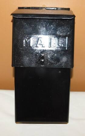 Fulton 045081300151 Wall Mounted City Mailbox Black Baked Enamel Finish 15-w Usa