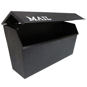 3330 Fulton 8000 Horizontal Plastic Mailbox Black