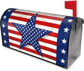 Galguz 445023210228 Mailbox Cover American Flag Welcome Magnetic Standard Size Post