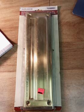 2x11038951 Gatehouse Polished Brass Mail Slot 2x11 038951