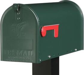 E1100gam Gibraltar Elite Post-mount Mailbox Medium Green Steel