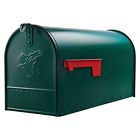 Gibraltar Elite Large Capacity Galvanized Steel Green Post-mount Mailbox Sale 0046462002763