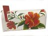 Gibraltar Hand Painted Handpainted Mailbox Red Hibiscuses Garden Decor Lena