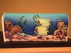 Gibraltar Hand Painted Large Mailbox Ocean Coral Reef Fish Nautical