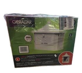 Gibraltar Hm2000w00 Hamilton Large Locking Post-mount Steel Mailbox White Traditional