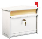 Gibraltar Lockable Security Mailbox White Wall Mount Locking Mail Box Extra Large 046462000042