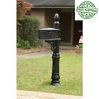 Gibraltar Mailbox Post Combo Plastic Black Vintage Residential Rural Victorian Mail Mount 717109897232