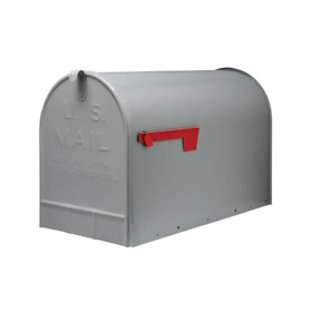 Gibraltar Mailbox Stanley Gray Extra Large Galvanized Steel Post Mount