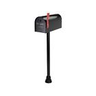 Gibraltar Mailboxes 20 Lb Decorative Round Black Tufton Heavy-gauge Steel Top Mount Post Mailbox 0046462008987