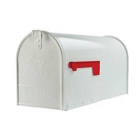54218774 Gibraltar Mailboxes Elite Large Post Mount Mailbox White